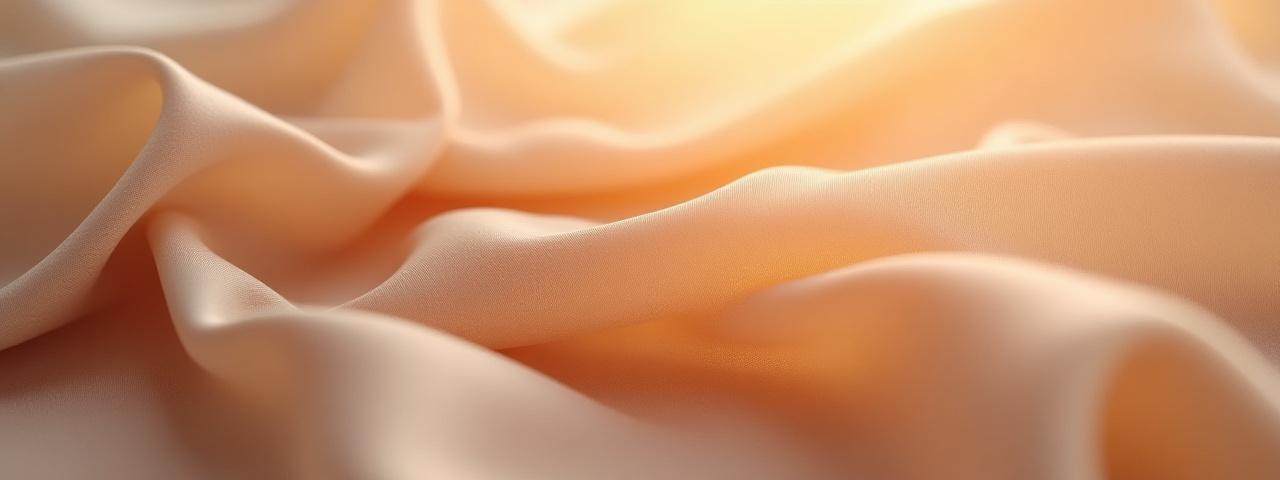 Close-up of finely woven textile with warm, inviting light